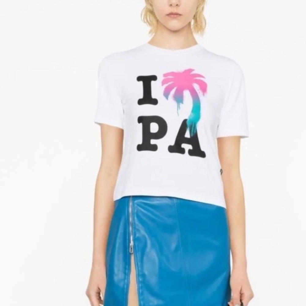 Palm Angels - I Love PA slim short sleeve tshirt - NWT authentic